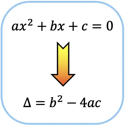 discriminante de una ecuacion de segundo grado