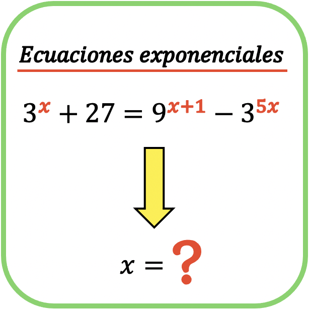 Ecuaciones exponenciales resueltas