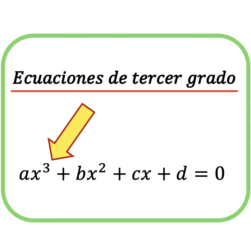 ecuaciones de tercer grado o cubicas